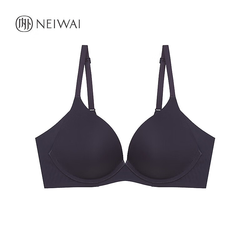 NEIWAI内外微笑小翅膀仿钢圈支撑文胸模杯经典/丰盈款内衣女舒适亲肤 丰盈款-深绛紫 75B