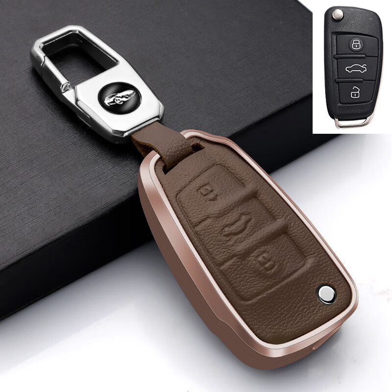 卡舒尔适用2021款奥迪a3钥匙套男士2022折叠q3汽车q2l壳08-11款老6扣