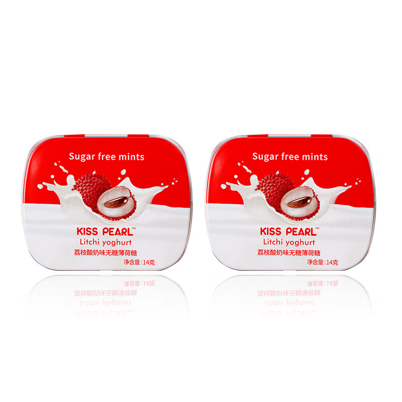 kiss pearl 无糖薄荷糖 清新口气口香糖 接吻糖水果味休闲零食无糖