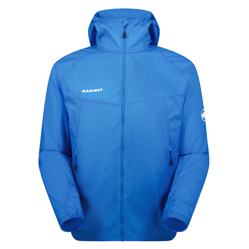 猛犸象（MAMMUT）防泼水防紫外轻薄皮肤衣Convey 男零感防晒PFC DWR 冰川蓝 M