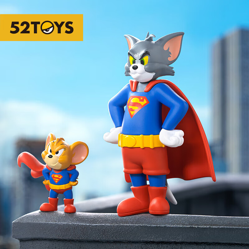 52toys猫和老鼠盲盒手办汤姆杰瑞周边可爱桌面摆件圣诞新年生日礼物