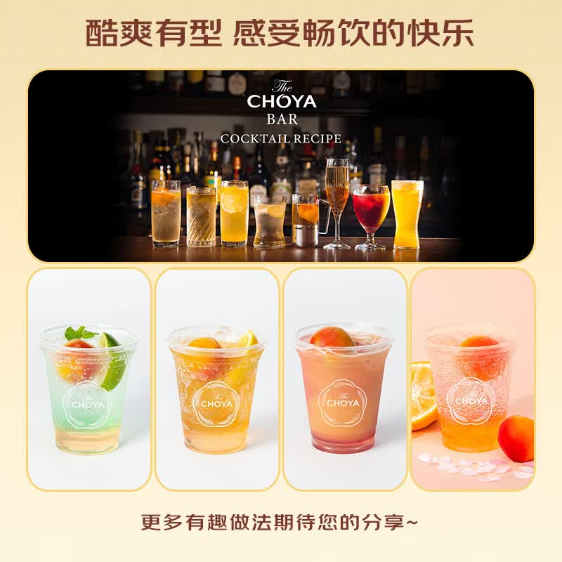 CHOYA【原瓶进口】俏雅蝶矢带梅子本格梅酒14度50ML 便利店调酒 5瓶