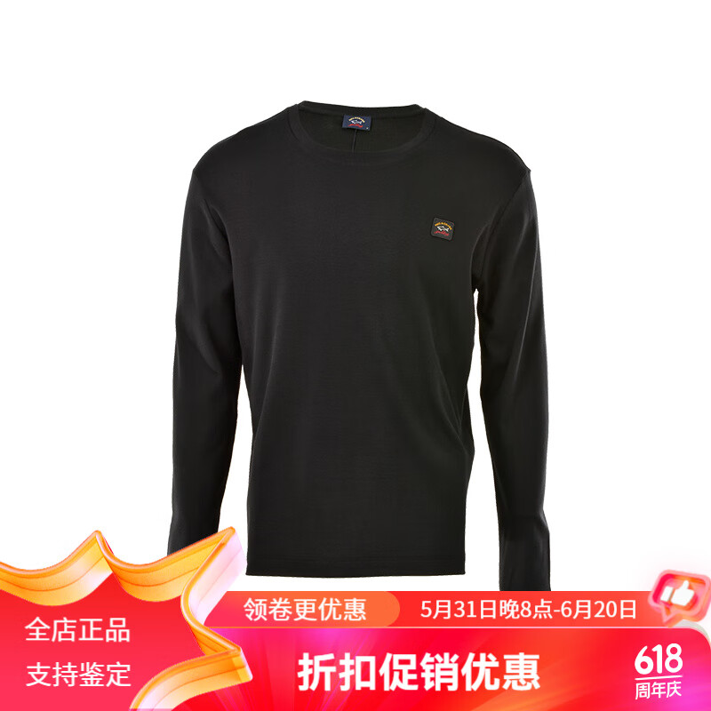 保罗与鲨鱼(paul&shark)/男款棉质长袖棉质t恤a18p1657sf奢饰品潮牌