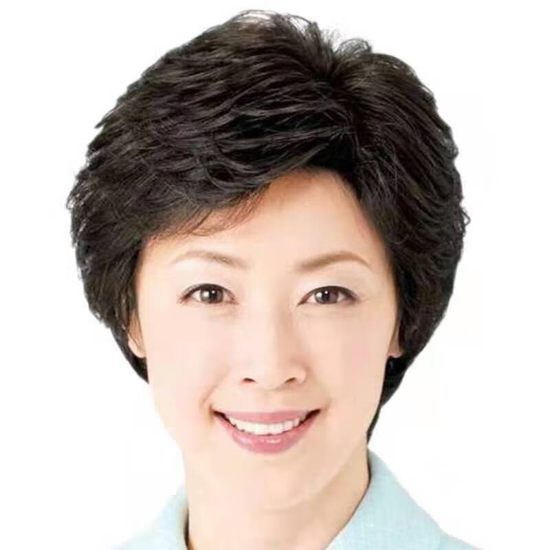 捷迈老年人假发70岁短发花白奶奶中老年假发套发短卷发表演花白假发整