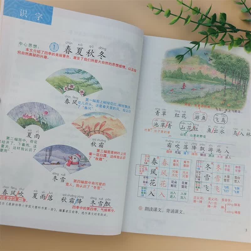 一年级下册语文课堂笔记人教版教材同步提前预习内容知识点全解册 识