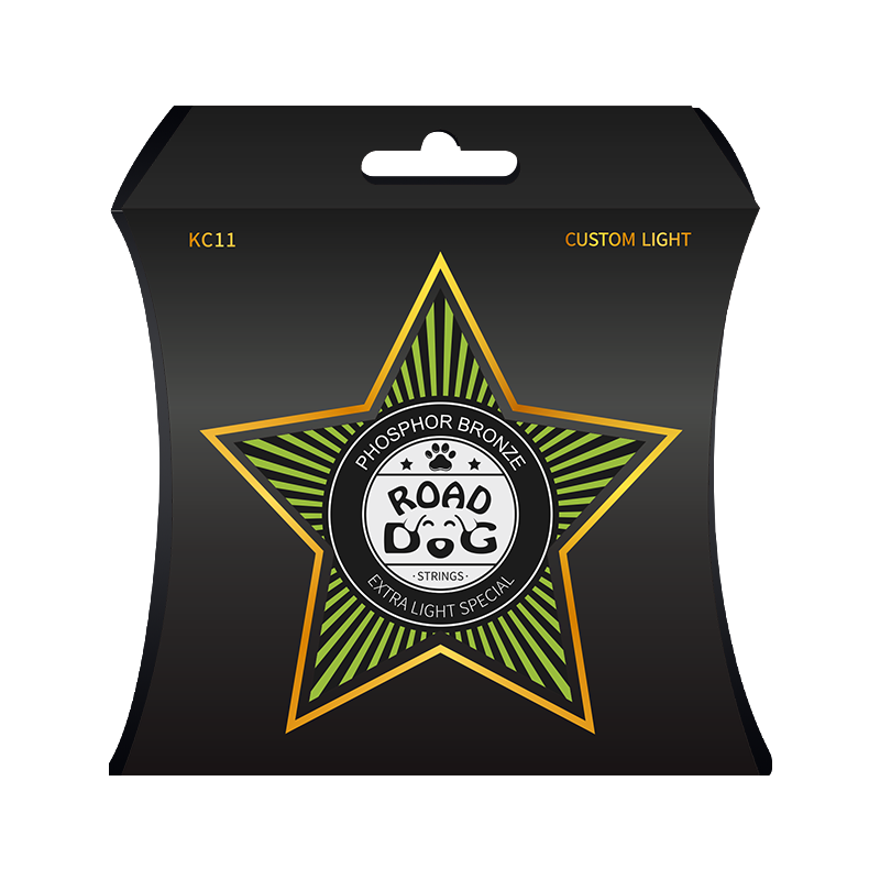 路狗（ROAD DOG）吉他弦琴弦全套民謠木吉他弦6根套裝KC11 PVD覆膜-舒適手感 11-52