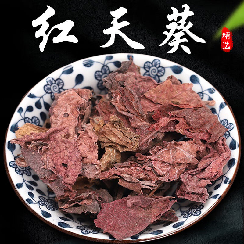 正宗红天葵中药材500g特级紫背天葵红叶龙虎叶红水葵另有侧柏叶 [红