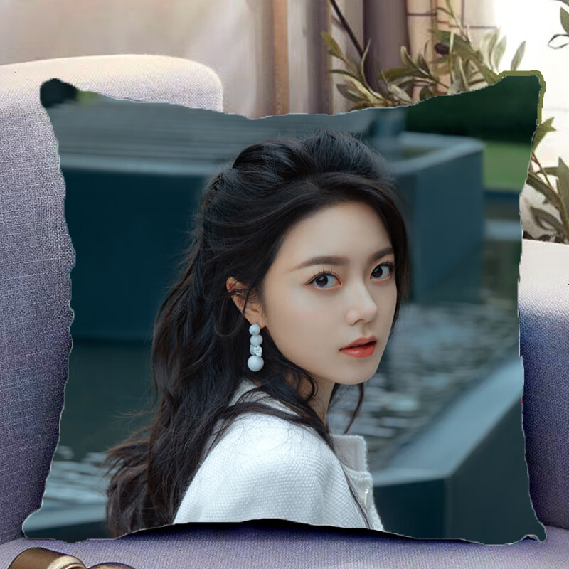 赵今麦双面抱枕带枕芯周边靠枕靠垫pp棉diy定制创意生日礼物 1 亮缎35