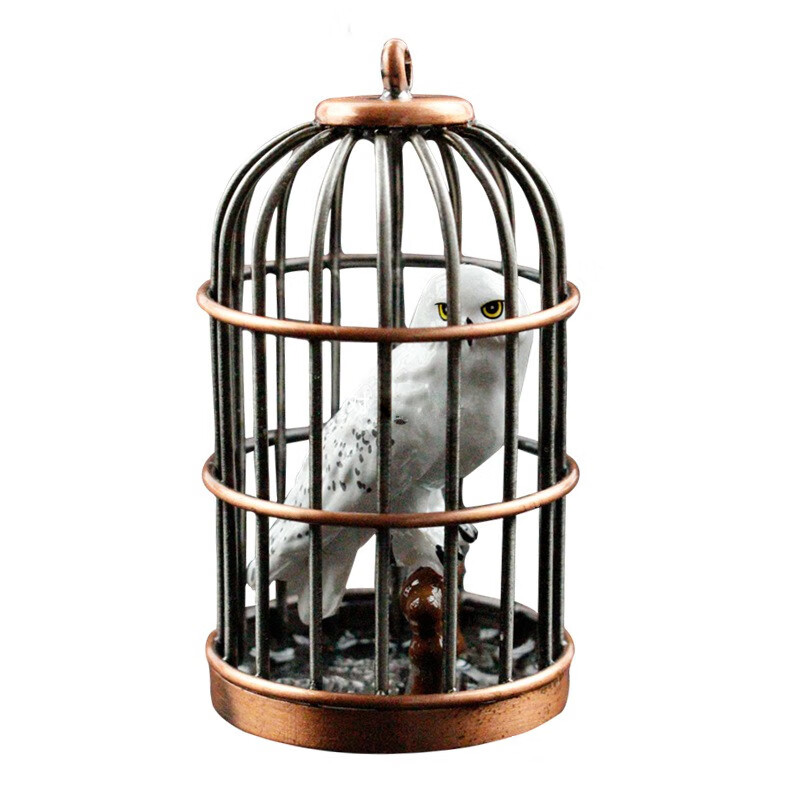 funloving哈利波特周边 海德薇鸟笼钥匙扣harry potter猫头鹰信使挂件