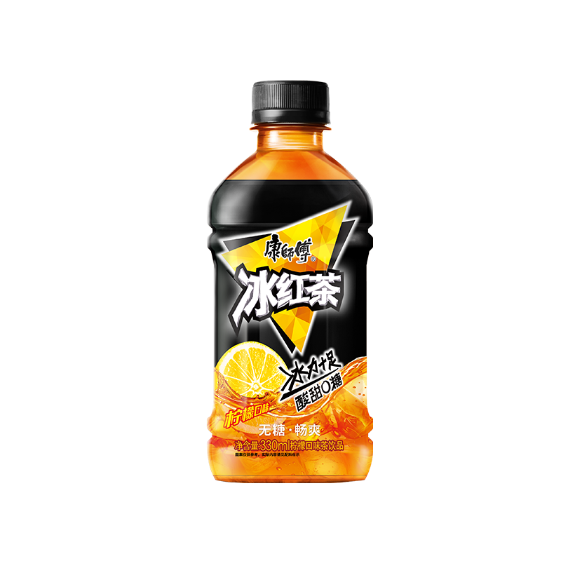 康师傅 无糖冰红茶 柠檬红茶饮料 无糖零卡 整箱 330ml*12瓶 热门商品