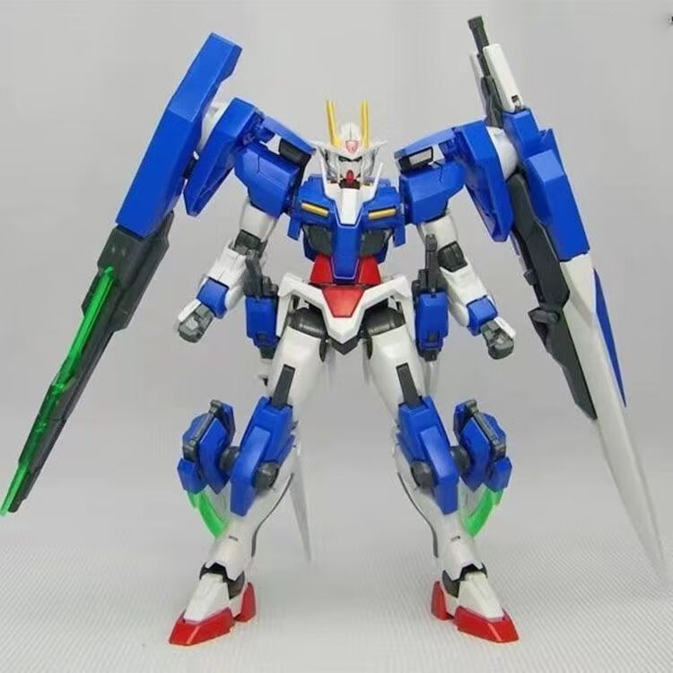潮玩网游现货高高 00-61七剑 高达模型拼装玩具hg1/144高达00蓝色 00