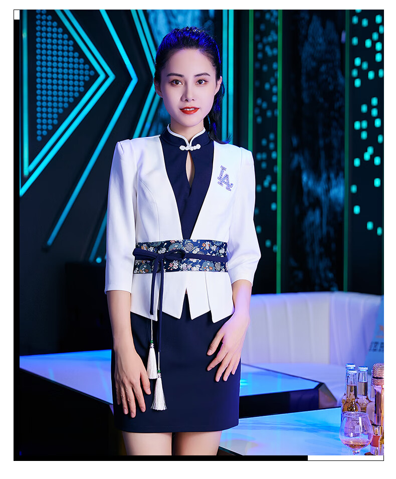 馨兰芙曼ktvv公主工作服ktvdj公主服少爷服务员工作制服秋冬套装长袖