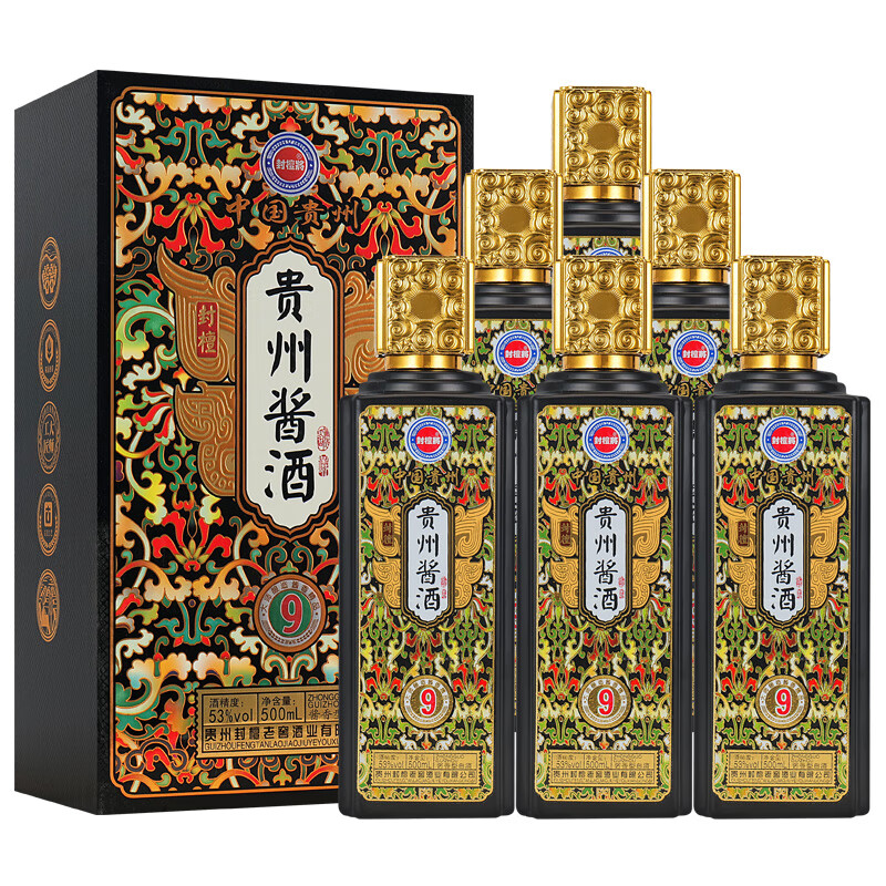 封檀将贵州酱酒  53度 酱香型白酒 53%vol 500ml 6瓶