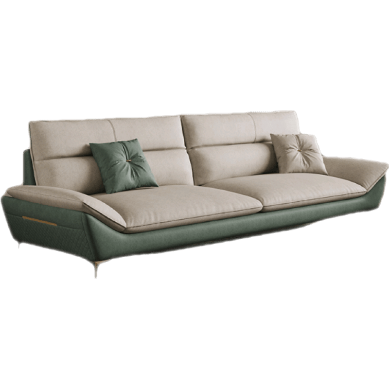 【七夕礼遇季】简奢表情 轻奢科技布艺沙发三人位小户型意式简约现代直排乳胶北欧客厅 【三防科技布+羽绒靠包+乳胶座包】双人位1.8米 免洗三防科技布+升级实木内框架