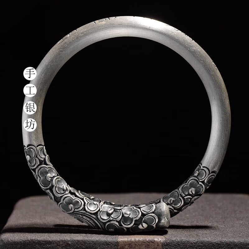 卓靓足银999金箍棒齐天大圣定海神针手工男女款情侣手镯错口手镯