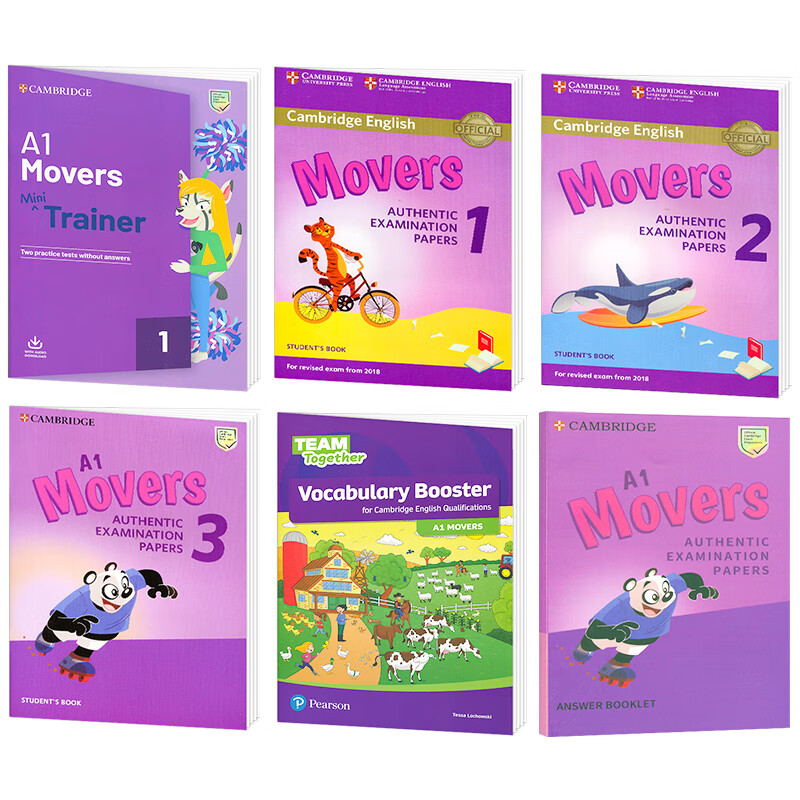 movers 1-3 模拟题 词汇练习(5本