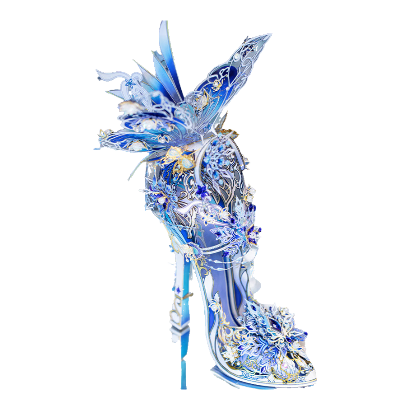 艺模雪之恋魔法水晶鞋 3D立体拼图金属拼装模型手工diy家居装饰