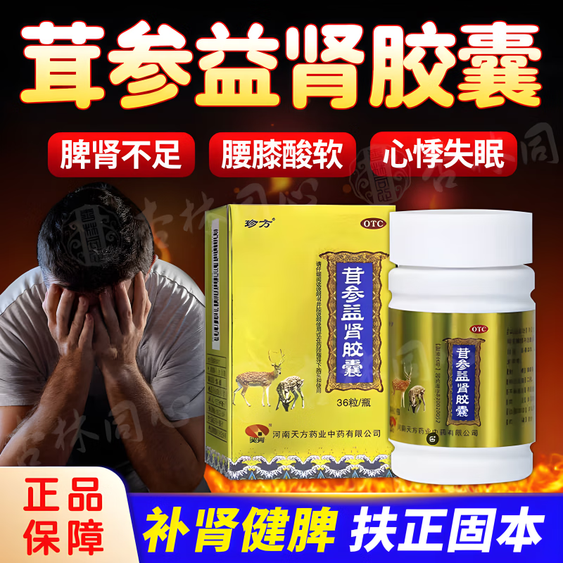 珍方 茸参益肾胶囊正品 男人肾虚补肾药 心悸失眠药心慌心悸头晕耳鸣