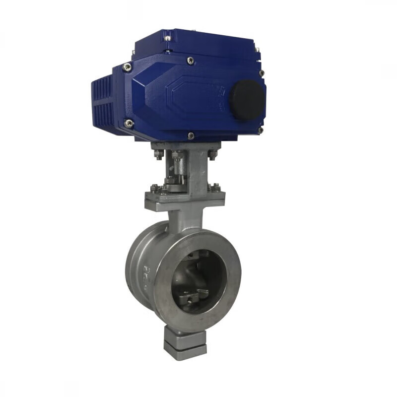 电动v型球阀dn15-200不锈钢硬密封水蒸对夹式流量比例调节阀 dn150