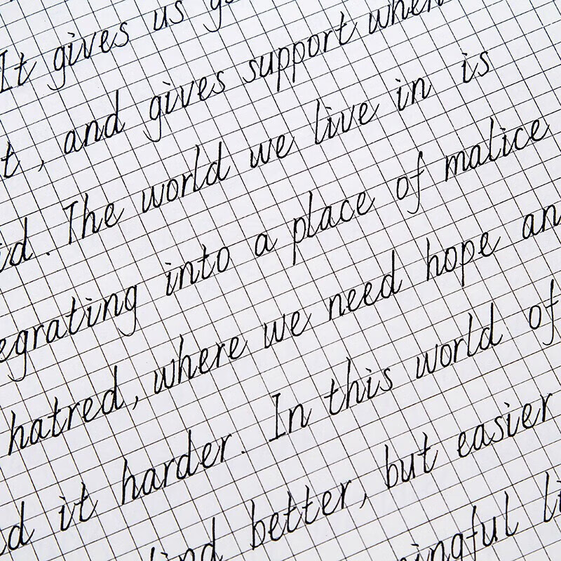 手写意大利斜体英语字帖中英文临摹行楷奶酪女生字体漂亮练字