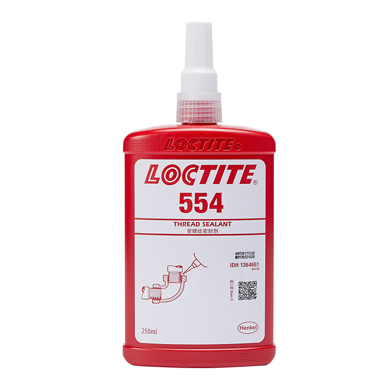 乐泰(loctite)乐泰554管螺纹密封胶制冷系统腐蚀耐溶剂554胶水250ml