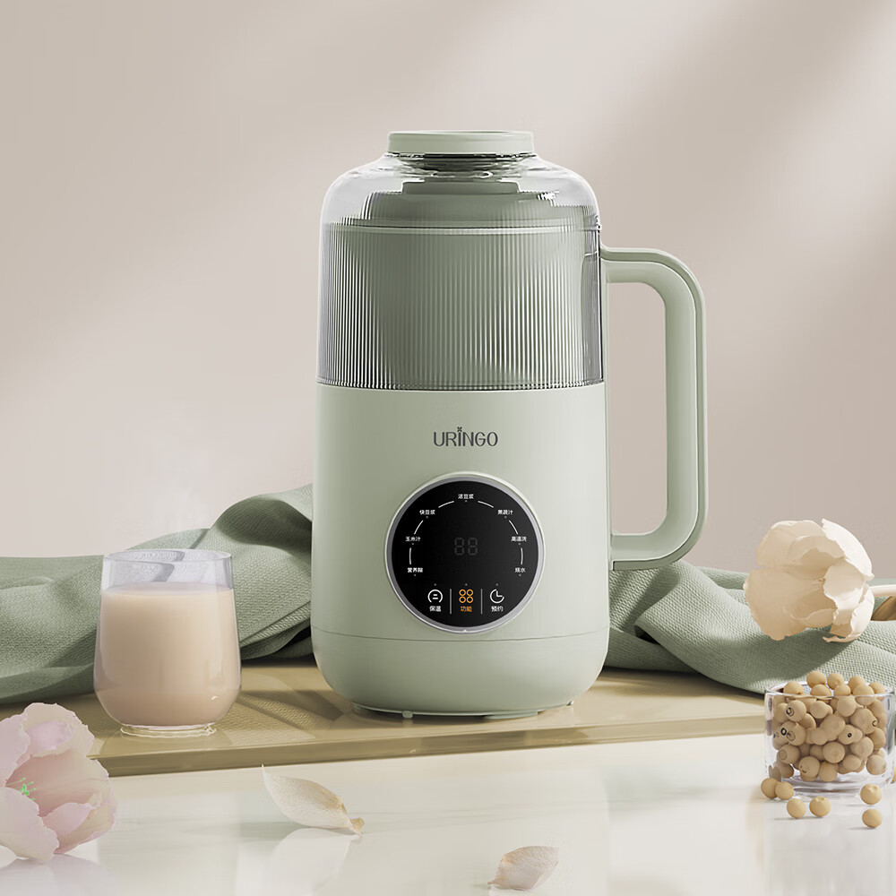 七彩叮当破壁机家用豆浆机全自动迷你静低噪音小型迷你榨汁米糊机QC-DJ03绿色