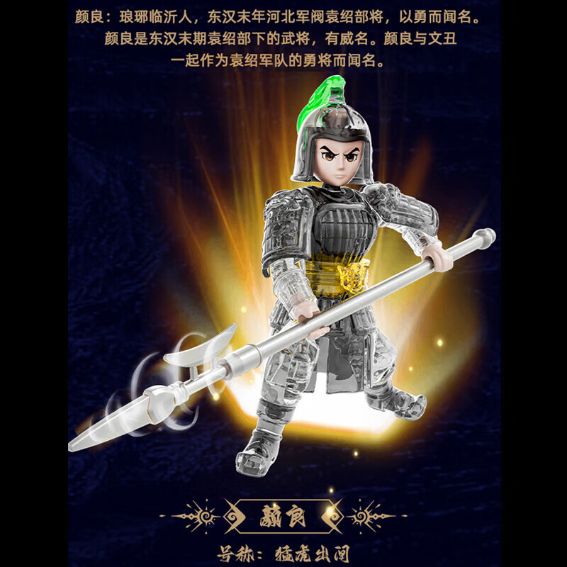 翔竣哪吒2三国群英玩具积木人拼装模型公仔手办盲盒开学礼物摆件 三国B弹关节可动六款不重复1100B