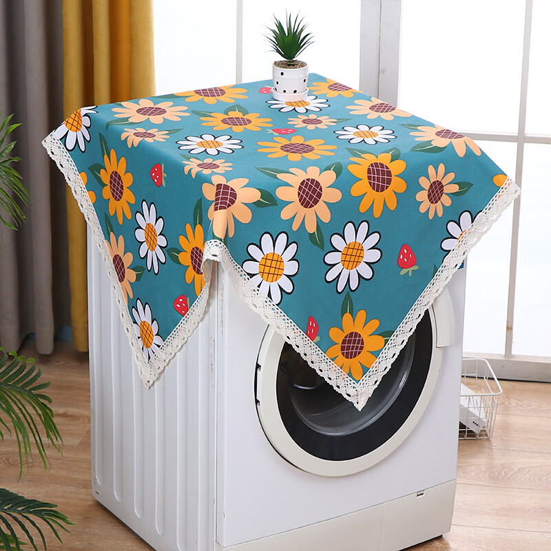 巧林儿圆桌布家用美式风小清新ins碎花餐桌防水茶几布咖啡桌布小圆桌布 向日葵（TPU防水防油款） 80*80cm适用于40cm以内桌子用