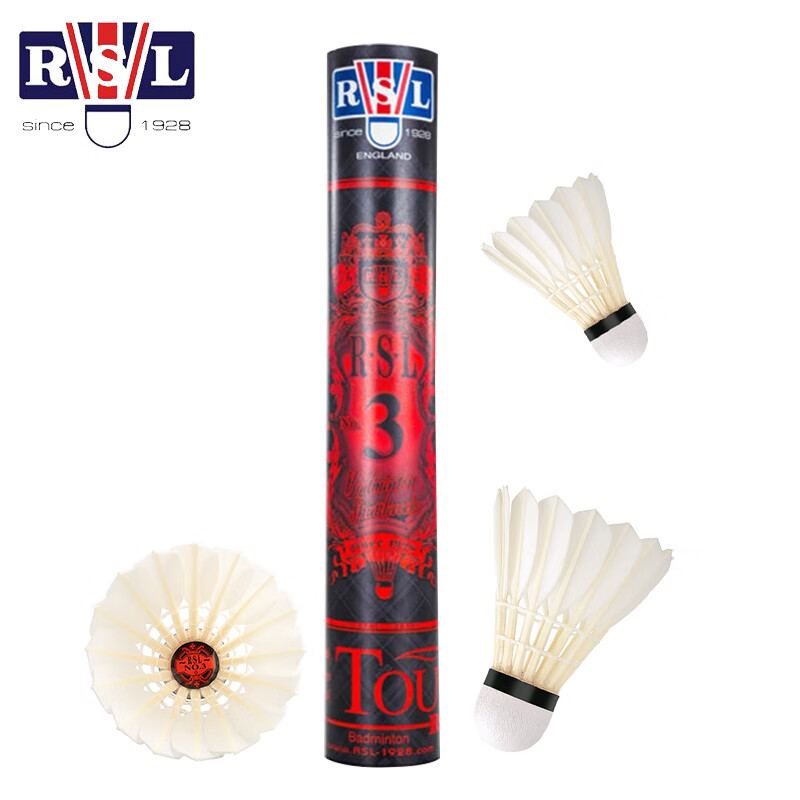 亚狮龙羽毛球12只装耐打稳定训练比赛专业用球 RSL3 77速 1筒