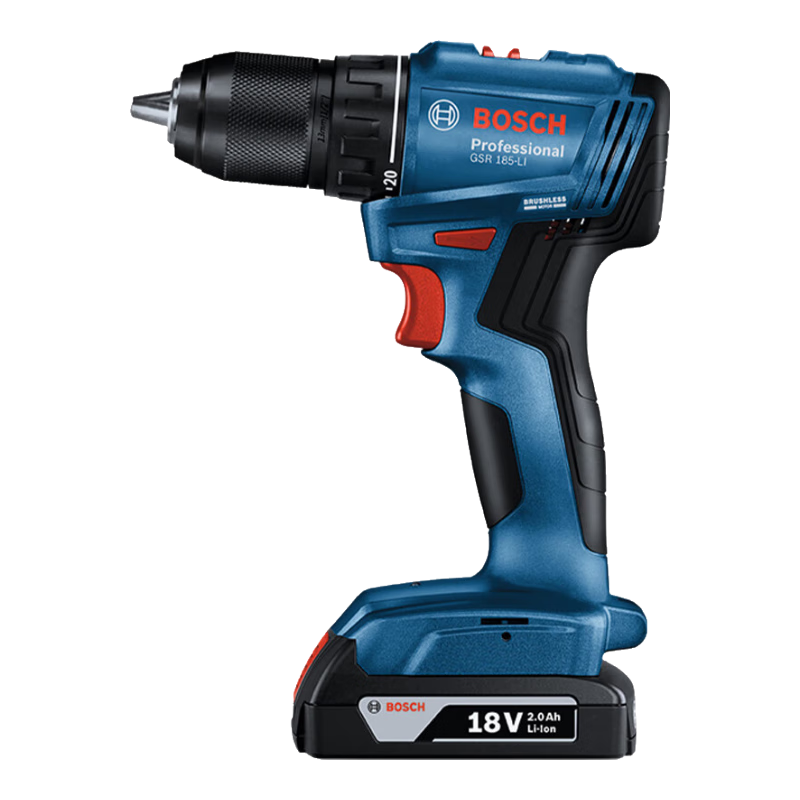 博世（BOSCH）GSR 185-LI 18V無刷鋰電起子機(jī)充電手電鉆螺絲刀 2.0Ah電池*2