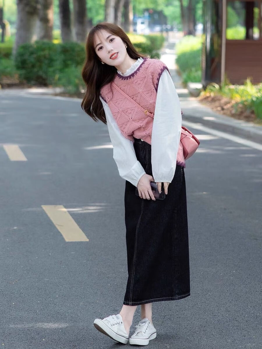 formrcra女生矮个子套装女150cm显高秋冬多巴胺穿搭盐系减龄甜美小香