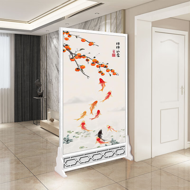 佳時尚(jvjiavogue)新中式屏风隔断客厅入户遮挡玄关装饰现代简约办公