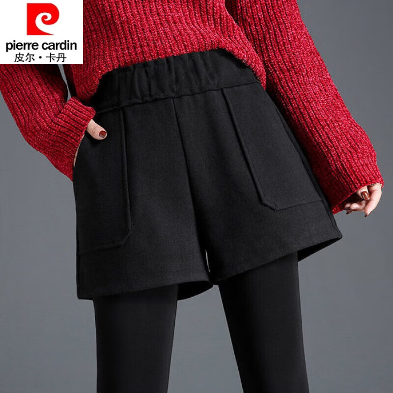 Ƥ��������pierre cardin��23���¿����ȶ̿�Ů�ﶬ�¿�ë�ؿ��Ӹ��������⴩ѥ�� ë�ض̿�-��ڴ����ɫ XL 115-130�� 50.1Ԫ