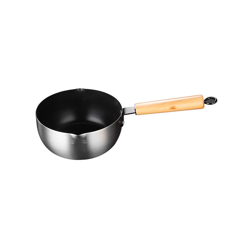 【严选百货】日式不锈钢雪平锅燃气灶电磁炉不粘锅辅食奶锅家 201普通 16cm 16cm(一个装)