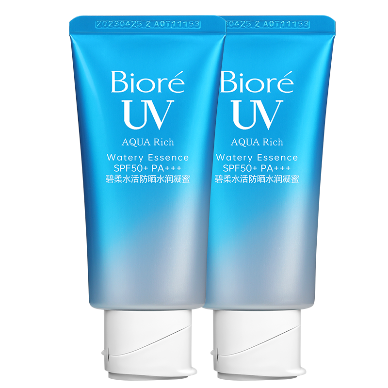 Bioré 碧柔 Biore）倍护水活防晒 全身军训男女户外 SPF50+ 水润凝蜜50g*2