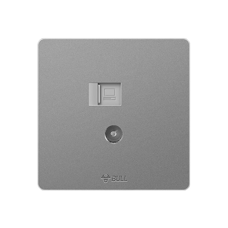 公牛 装饰开关面板86型暗装墙壁开关 g25t223 tv 网络75Ω灰