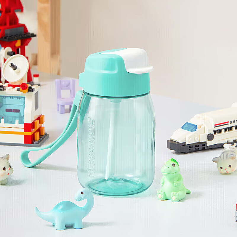 特百惠(tupperware) cc企鹅杯儿童水杯带吸管 薄荷蓝 350ml