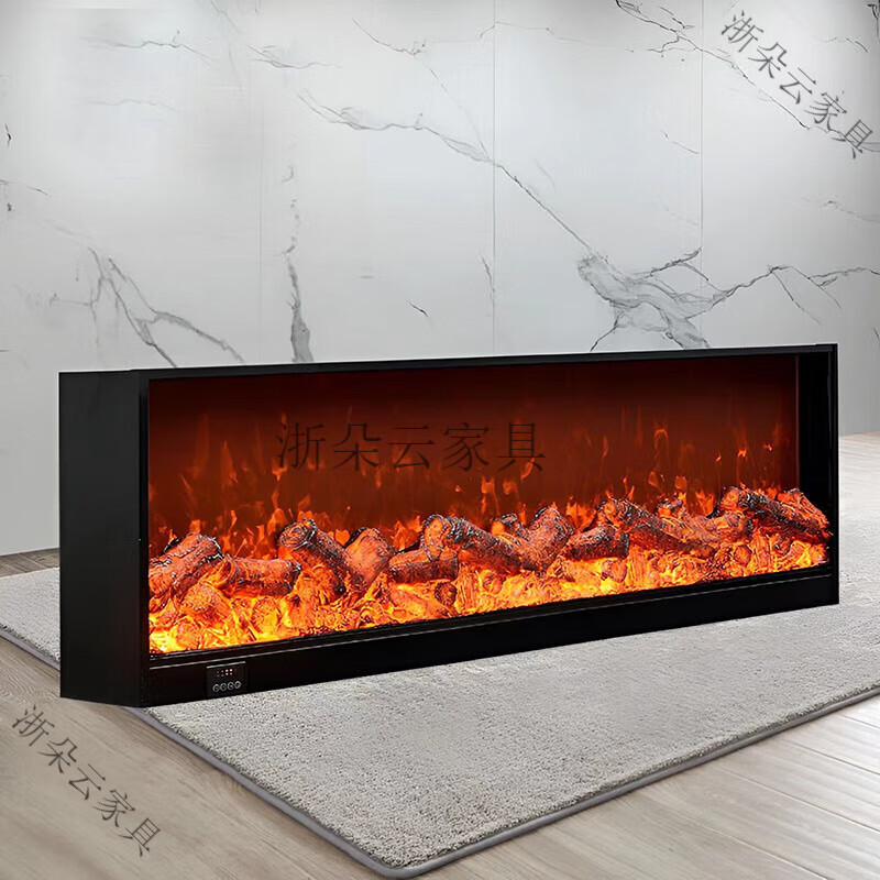 浙朵云定制电子壁炉仿真火焰装饰柜取暖器家用客厅嵌入式假火电视壁炉