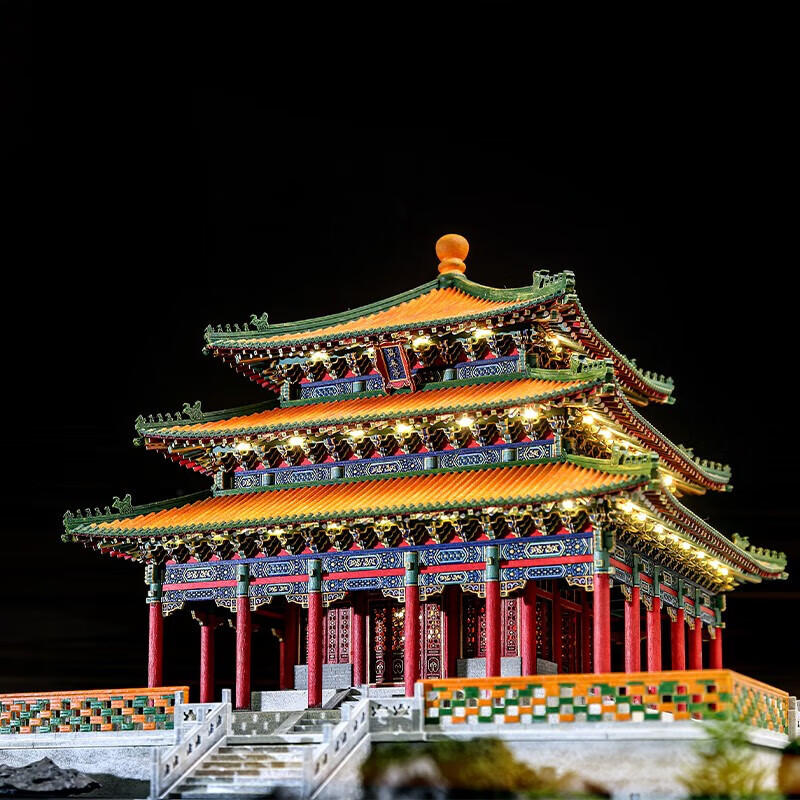 隐榫万春亭榫卯积木中国古建筑模型成人高难度木质拼装玩具国产斗拱 万春亭【紫禁之巅】