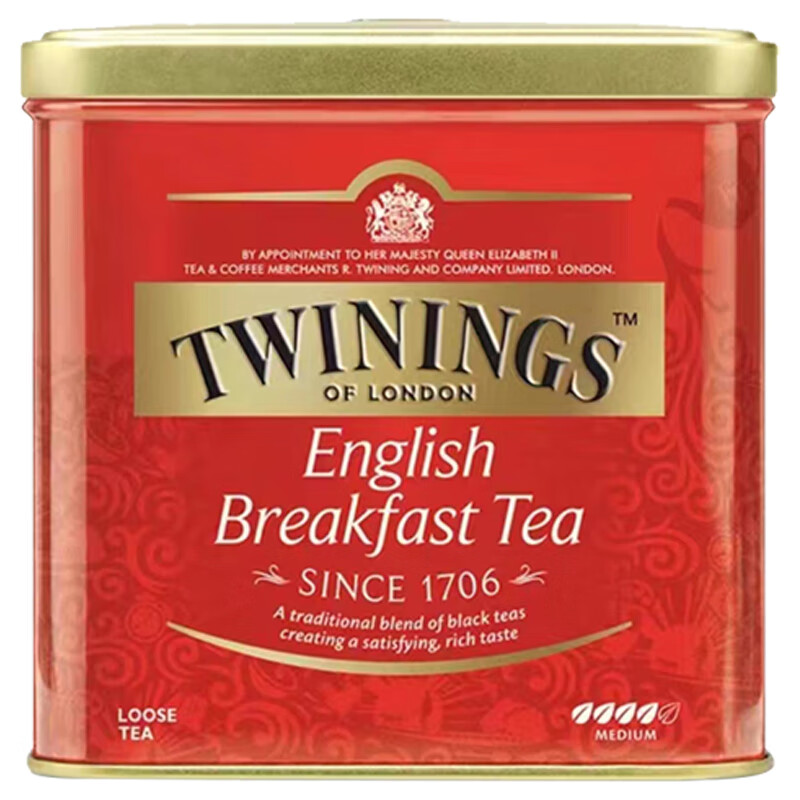 川宁twinings英式早餐红茶500g罐装散装茶叶餐饮烘培波兰进口红茶