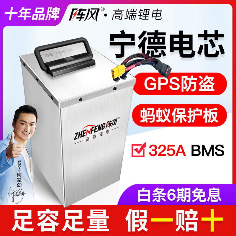 阵风（Zhen Feng）阵风48V60V电动车锂电池72V大容量带GPS外卖宁德时代三元锂电池 宁德60V70A+蚂蚁325A+GPS+10A充