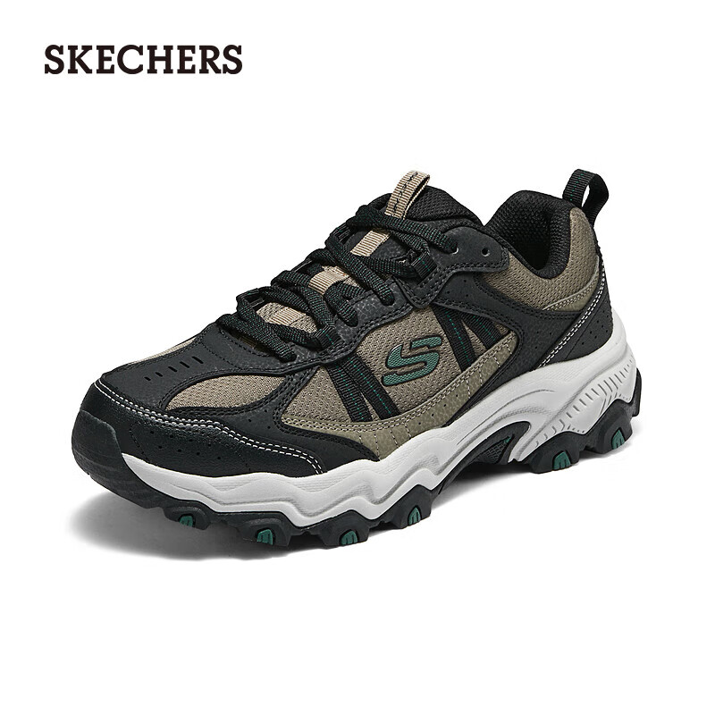 斯凯奇（Skechers）男士绑带城市户外鞋237527 棕色/黑色/BRBK 41.5