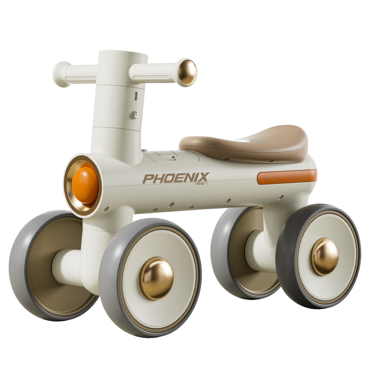 凤凰儿童平衡车四轮玩具 白色