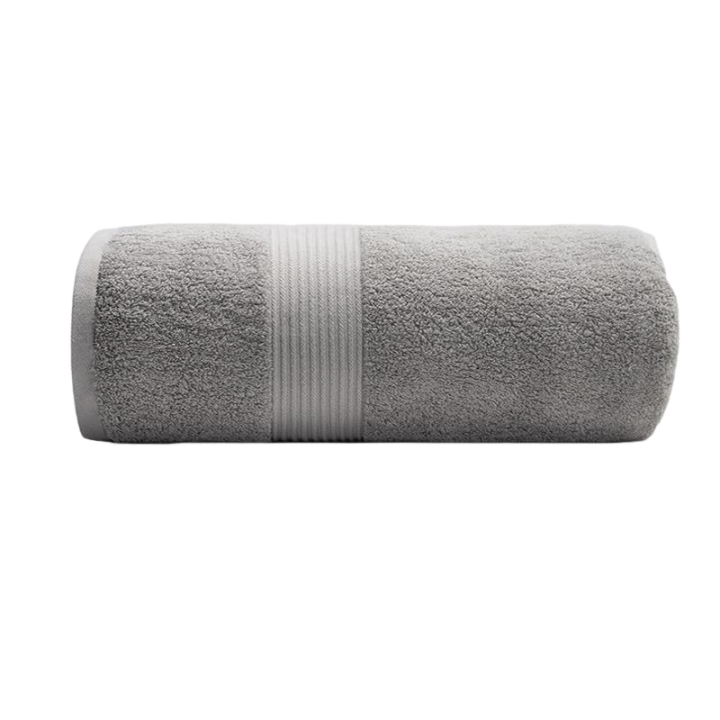 三利酒店抗菌浴巾纯棉100%加大加厚不易掉毛成人男士女吸水裹巾灰运动