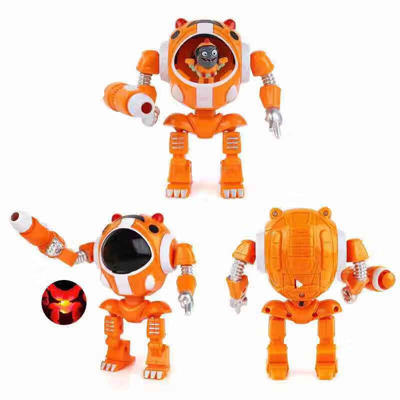 江耀植物大战灯光音乐关节可动发射僵尸王疆尸boss博士z机甲玩具 袋装