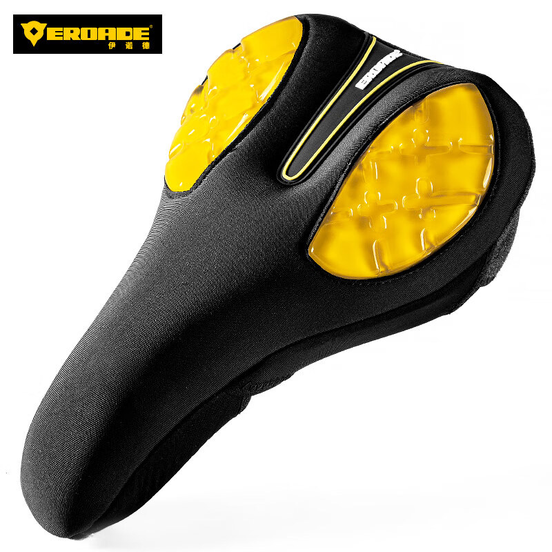 eroade自行车坐垫套液态硅胶柔软慢回弹透气魔术贴方便安装骑行装备