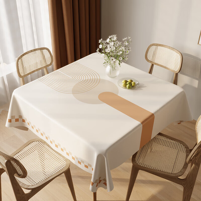浪漫符号桌布pvc桌布防水防油防烫免洗方桌桌布家用正方形桌布防水