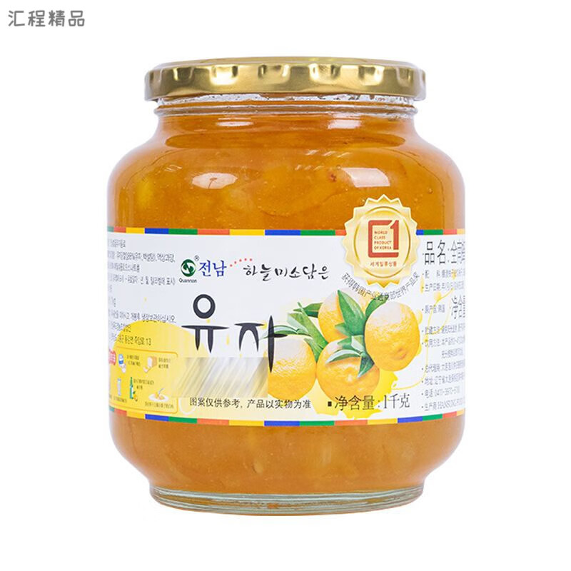 食芳溢韩国全南蜂蜜柚子茶冲饮全楠柠檬百香果芦荟大枣蓝莓水果茶酱 蜂蜜柚子茶1kg