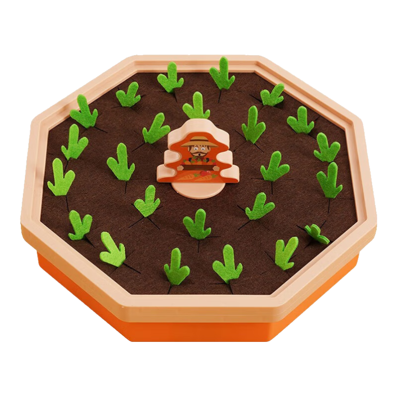 爸爸妈妈婴儿宝宝趣味农场拔萝卜玩具手指精细动作训练蒙氏早教儿童玩具