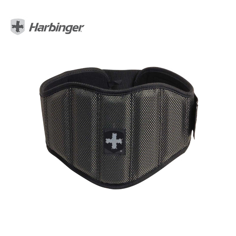 Harbinger哈彬者进口专业健身护腰带运动防护深蹲硬拉举重训练支撑护具 7.5英寸加宽/强护/黑灰色 XL（腰围97-112cm）/ 背宽约19cm